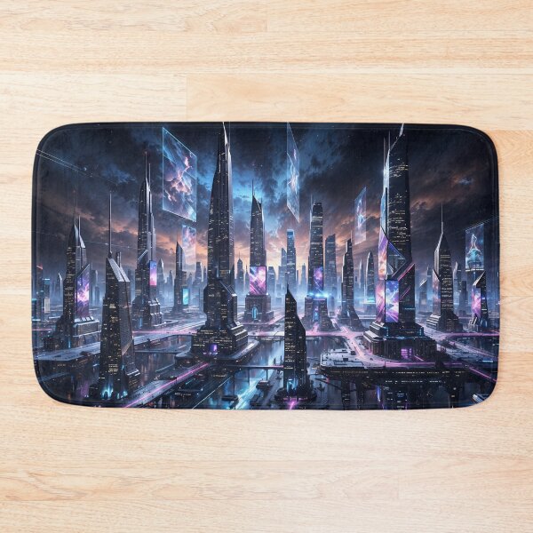 Item preview, Neo-Tokyo Skyline: Ethereal Cyberpunk Metropolis at Dusk designed and sold by KYOFRAME.