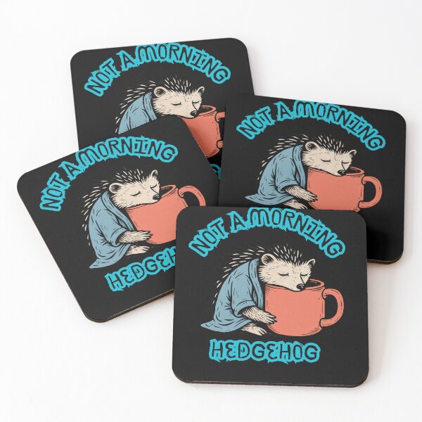 Item preview, Not a Morning Hedgehog – Funny Coffee Lover Frog Illustration designed and sold by ChameraDesign.