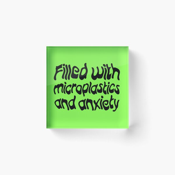 Item preview, Filled with Microplastics and Anxiety - Black designed and sold by sillyjess.