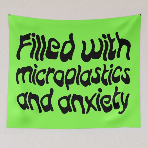 Item preview, Filled with Microplastics and Anxiety - Black designed and sold by sillyjess.
