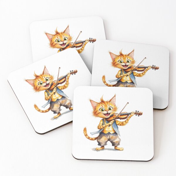 Item preview, cat violin designed and sold by Uglyandcute.