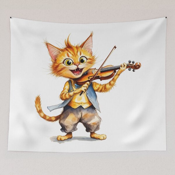 Item preview, cat violin designed and sold by Uglyandcute.