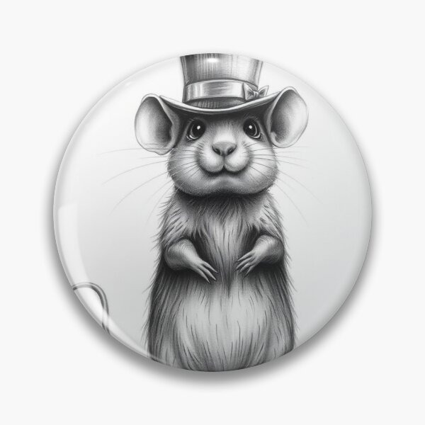 Item preview, Cute Anthropomorphic Rat in Top Hat - Fancy Rodent Illustration designed and sold by EllDAV777.