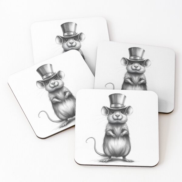 Item preview, Cute Anthropomorphic Rat in Top Hat - Fancy Rodent Illustration designed and sold by EllDAV777.
