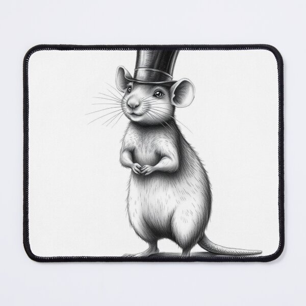 Item preview, Fancy Rat in Top Hat - Victorian Gentleman Rodent Illustration designed and sold by EllDAV777.