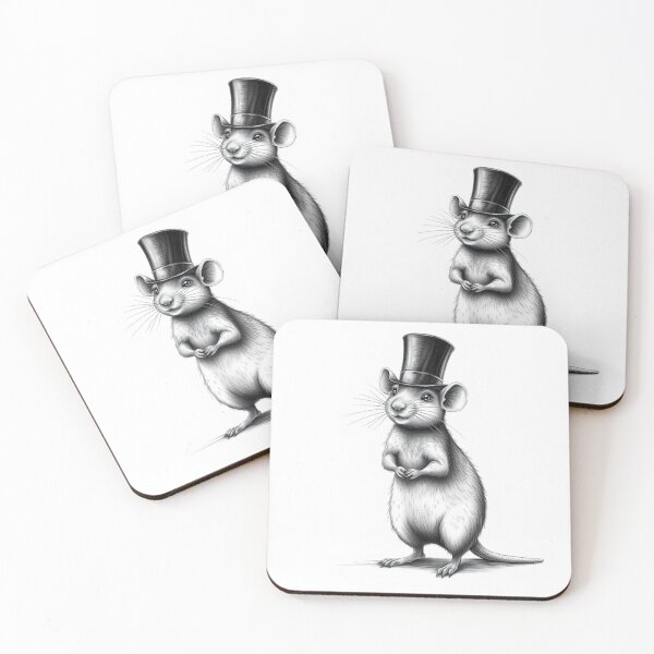 Item preview, Fancy Rat in Top Hat - Victorian Gentleman Rodent Illustration designed and sold by EllDAV777.