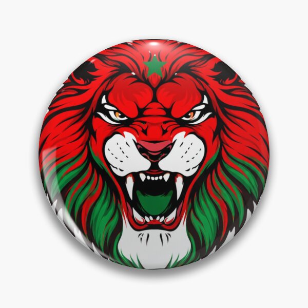 Artikelvorschau, Lion du Maroc, Lion de l'Atlas, marokkanischer Löwe, marokkanisches Löwen-T-Shirt, marokkanischer Fußball, marokkanischer Fußballfan entworfen und verkauft von NinaCreator.