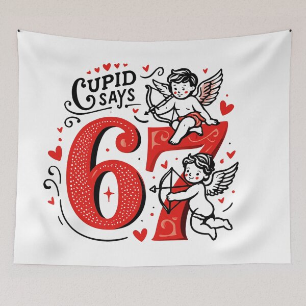 Item preview, Cupid Says 67 Funny Valentine Cute Cupid Heart Game Design designed and sold by Clairenity Studio.