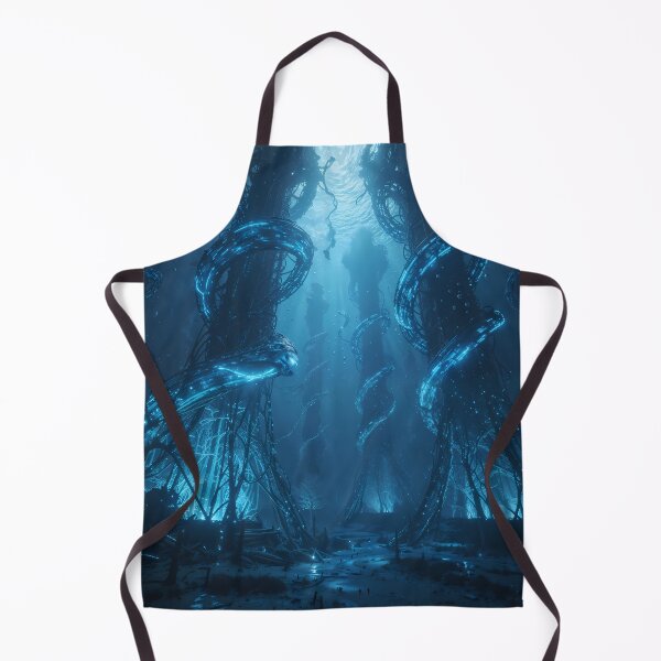 Item preview, Abyssal Neon Roots - Bioluminescent Cyber Forest designed and sold by KYOFRAME.