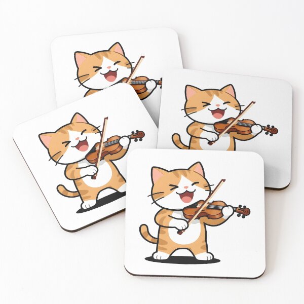 Item preview, cat violin designed and sold by Uglyandcute.