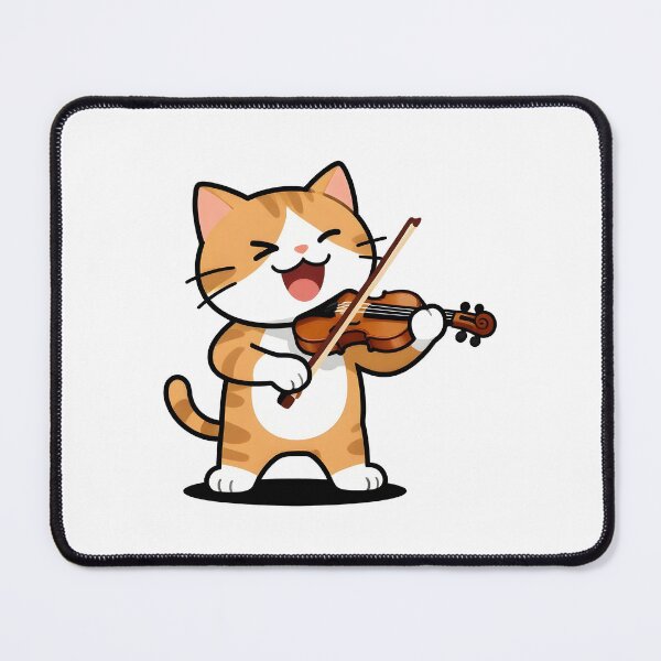 Item preview, cat violin designed and sold by Uglyandcute.