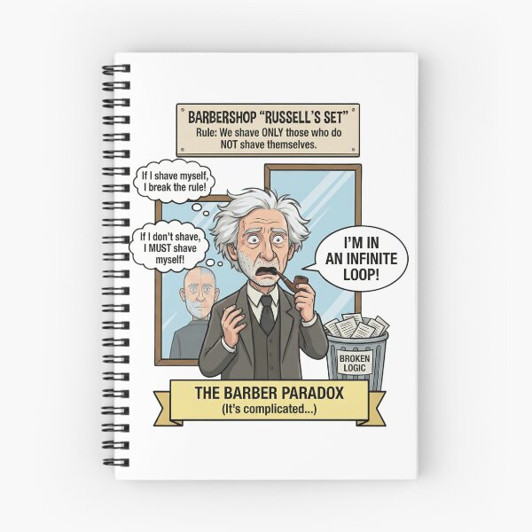 Item preview, The Barber Paradox: I'm in an Infinite Loop! - Russell's Paradox Comic designed and sold by TheEmptySet.