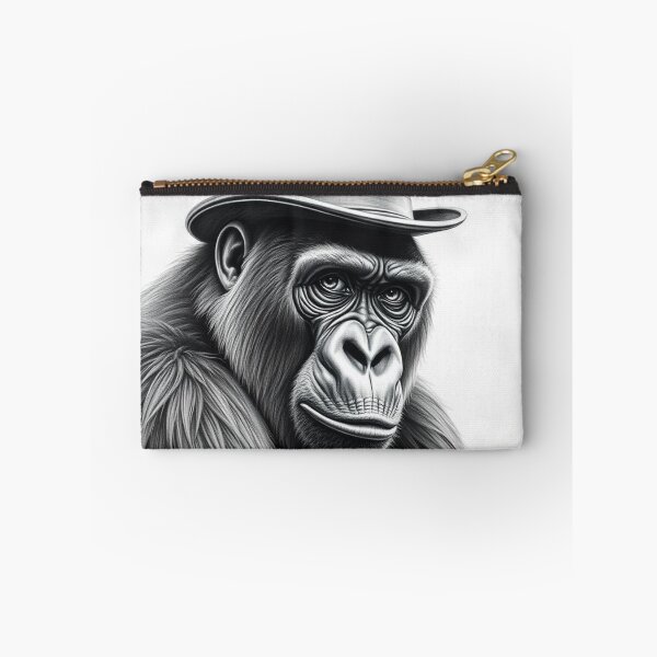 Item preview, Gentleman Gorilla in Top Hat - Realistic Primate Portrait designed and sold by EllDAV777.