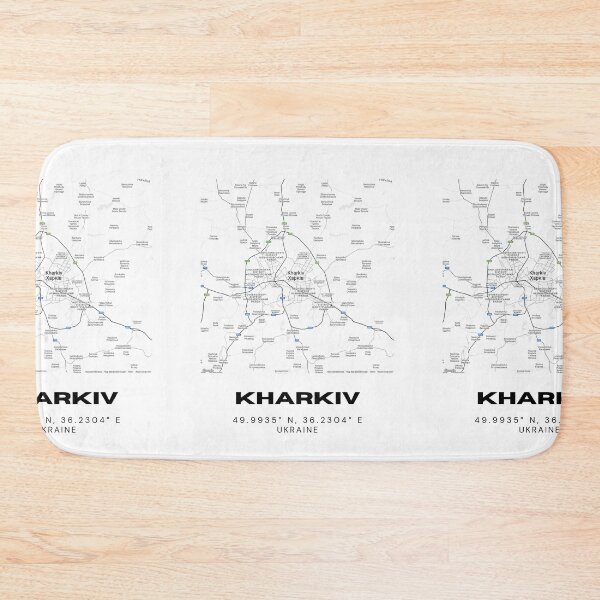 Item preview, Kharkiv Ukraine Map Print | Coordinates Minimalist City Wall Art designed and sold by RM-Journey.