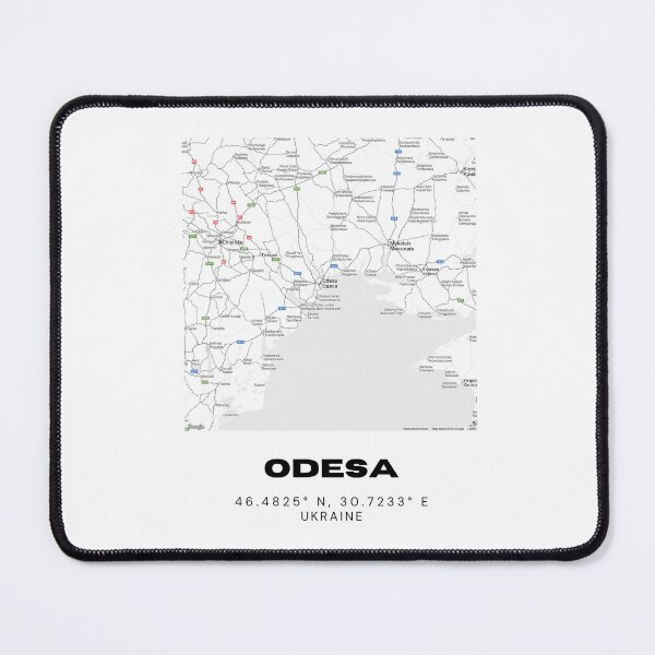 Item preview, Odesa Ukraine Map Print | Black Sea Coordinates Minimalist Wall Art designed and sold by RM-Journey.