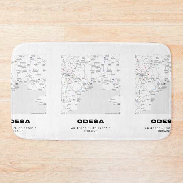 Item preview, Odesa Ukraine Map Print | Black Sea Coordinates Minimalist Wall Art designed and sold by RM-Journey.
