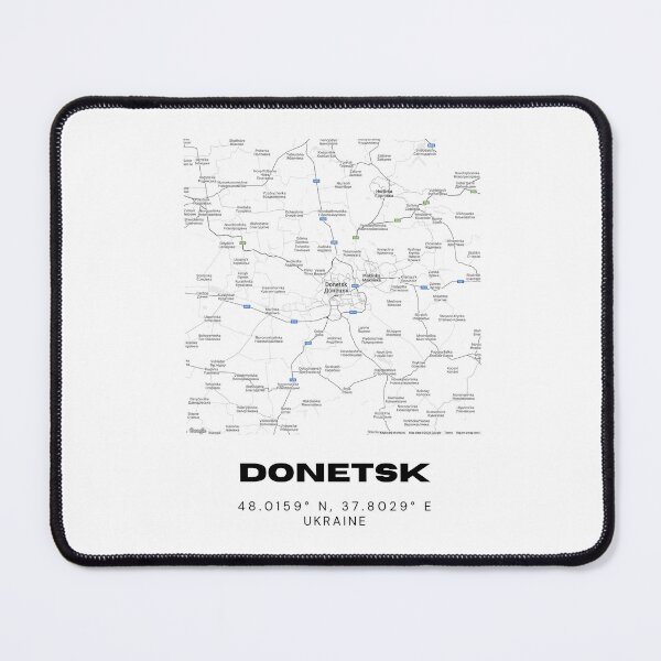 Item preview, Donetsk Ukraine Map Print | Coordinates Minimalist City Wall Art designed and sold by RM-Journey.