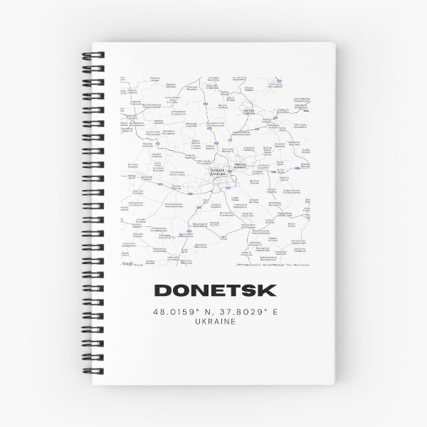 Item preview, Donetsk Ukraine Map Print | Coordinates Minimalist City Wall Art designed and sold by RM-Journey.