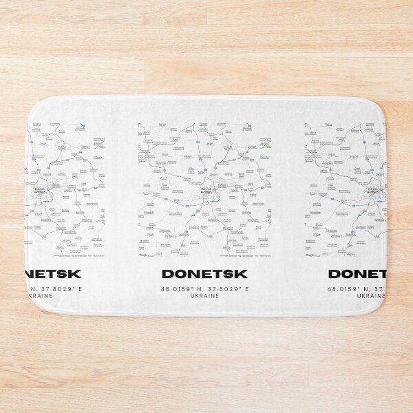 Item preview, Donetsk Ukraine Map Print | Coordinates Minimalist City Wall Art designed and sold by RM-Journey.