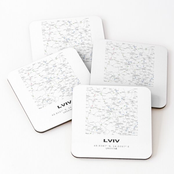 Item preview, Lviv Ukraine Map Print | Coordinates Minimalist City Wall Art designed and sold by RM-Journey.