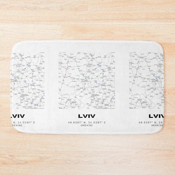 Item preview, Lviv Ukraine Map Print | Coordinates Minimalist City Wall Art designed and sold by RM-Journey.