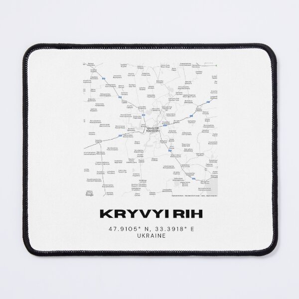 Item preview, Kryvyi Rih Ukraine Map Print | Coordinates Minimalist Wall Art designed and sold by RM-Journey.