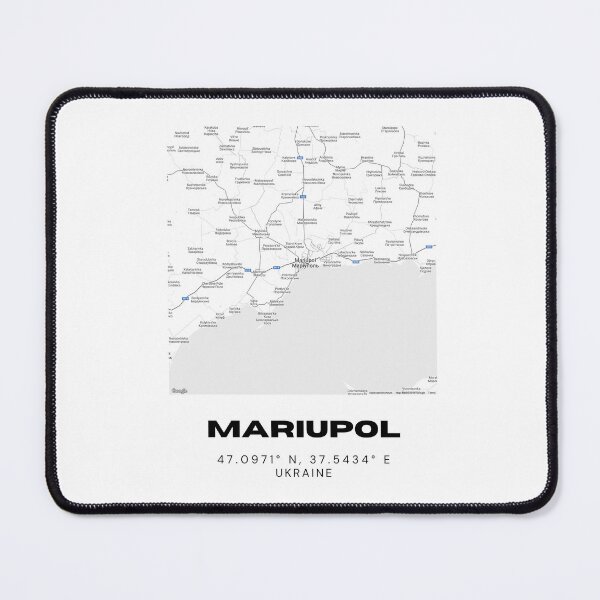 Item preview, Mariupol Ukraine Map Print | Coordinates Minimalist City Wall Art designed and sold by RM-Journey.