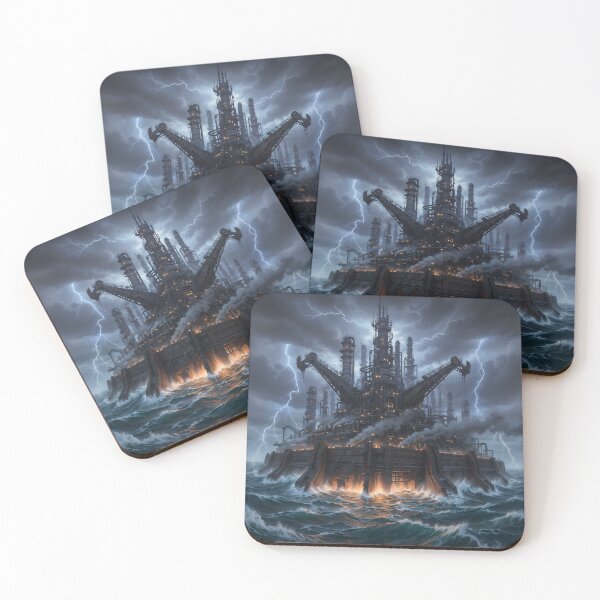 Item preview, Stormborn Industrial Fortress - Dieselpunk Ocean Rig designed and sold by KYOFRAME.