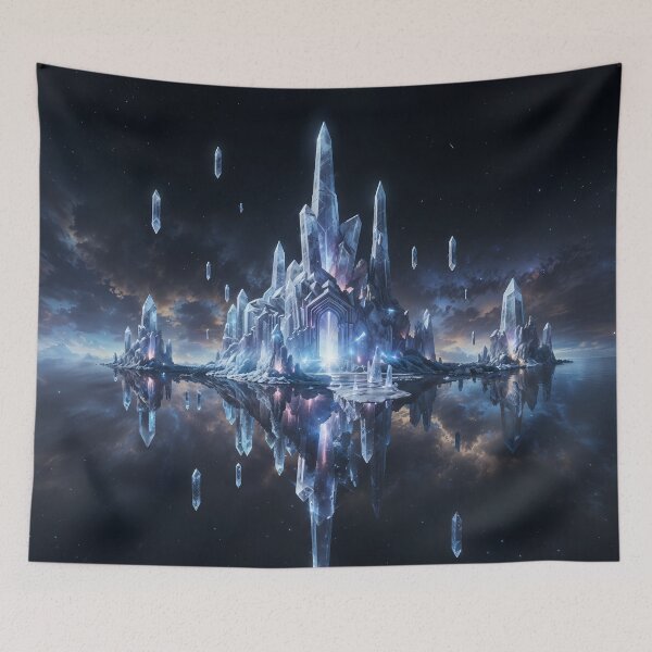 Item preview, Ethereal Crystal Citadel: The Frozen Kingdom Mirror designed and sold by KYOFRAME.