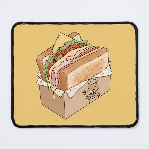 Item preview, Kawaii Ham and Cheese Sandwich - Japanese Street Food Box - Chef Fox Aesthetic designed and sold by cozy corner co. .