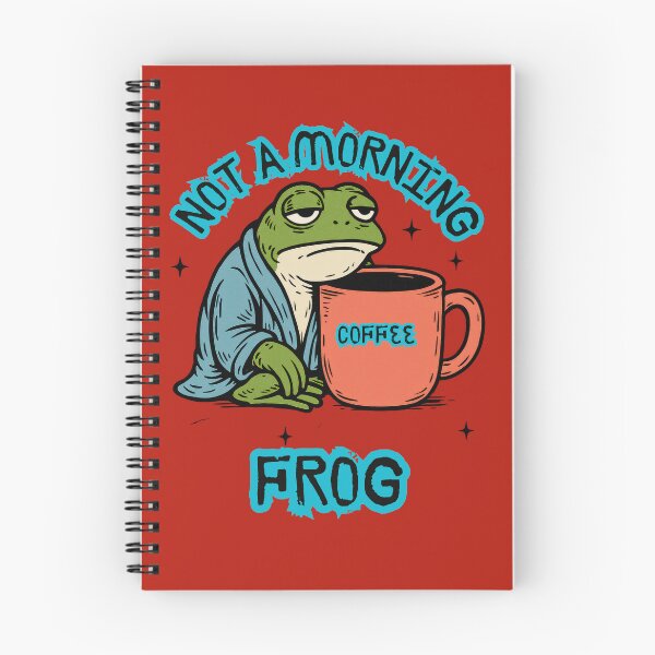 Item preview, Not a Morning Frog – Funny Coffee Lover Frog Illustration designed and sold by ChameraDesign.