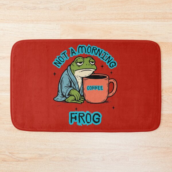 Item preview, Not a Morning Frog – Funny Coffee Lover Frog Illustration designed and sold by ChameraDesign.