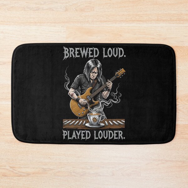 Item preview, coffee and metal music BREWED LOUD. PLAYED LOUDER designed and sold by Uglyandcute.