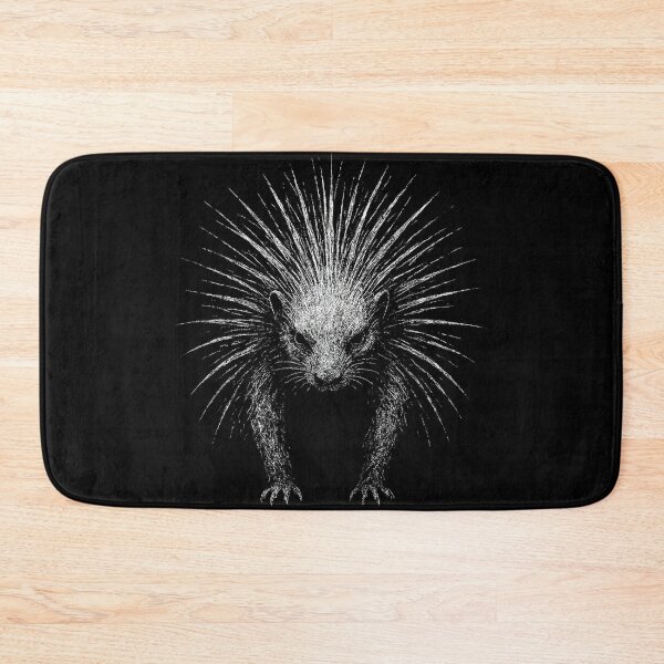 Artikelvorschau, Stachelschwein-Illustration im Used-Look – Kratzbilder mit dunkler Tierwelt entworfen und verkauft von Mortisigil.