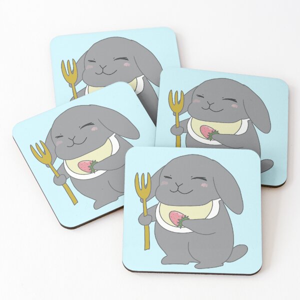 Item preview, Kawaii Strawberry lop bunny Misty gray designed and sold by tayaan.