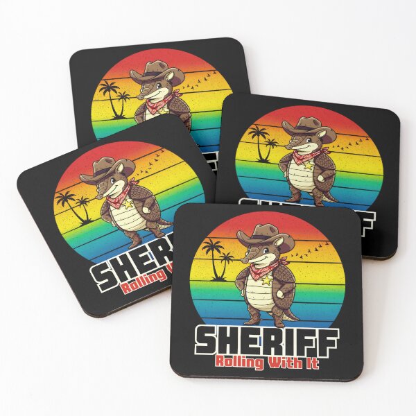 Item preview, Sheriff of Rolling With It Cowboy Armadillo Funny Western Humor Design designed and sold by Teeshart.