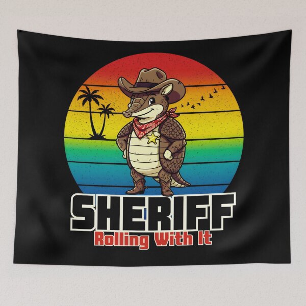 Item preview, Sheriff of Rolling With It Cowboy Armadillo Funny Western Humor Design designed and sold by Teeshart.