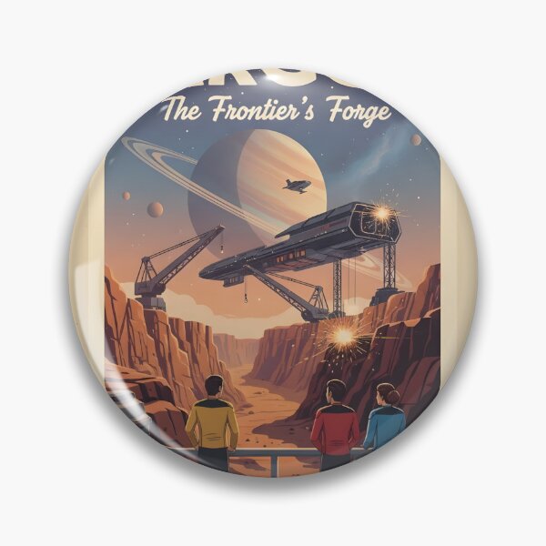 Item preview, ARGO Star Trek Inspired Poster - The Frontier’s Forge Retro Space Travel Art - Sci-Fi Construction Industrial Vintage Design Print designed and sold by apixelwall.
