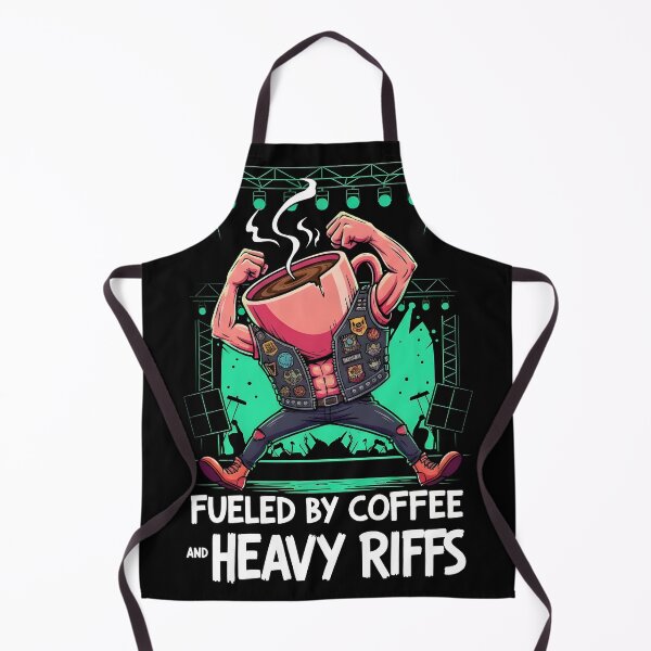 Item preview, coffee and metal music FUELED BY COFFEE AND HEAVY RIFFS designed and sold by Uglyandcute.