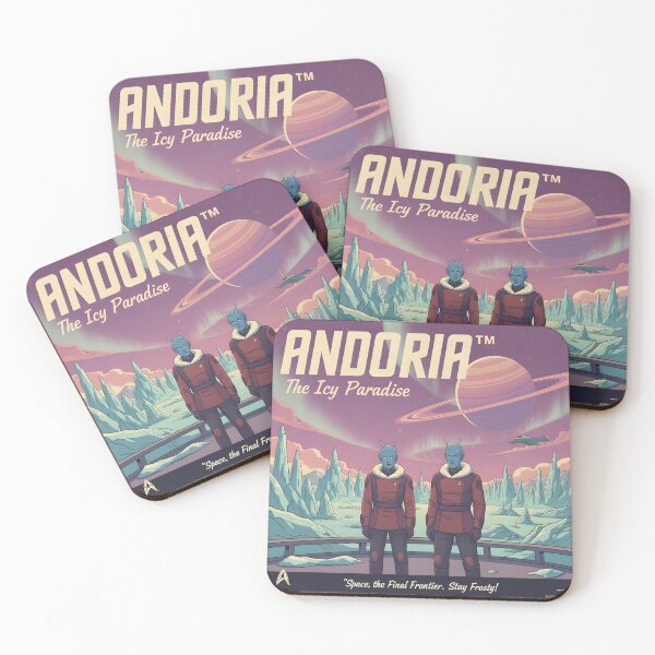 Item preview, Star Trek Andoria Retro Travel Poster - The Icy Paradise Vintage Sci-Fi Art - Andorian Planet Space Tourism Print designed and sold by apixelwall.
