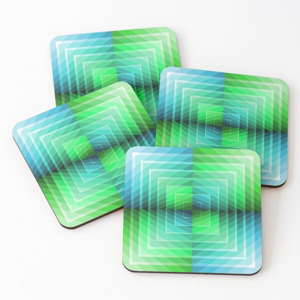 Item preview, Geometric Layout In Blue and Green, Geometric Abstraction, Abstract Art designed and sold by DDJust4U.