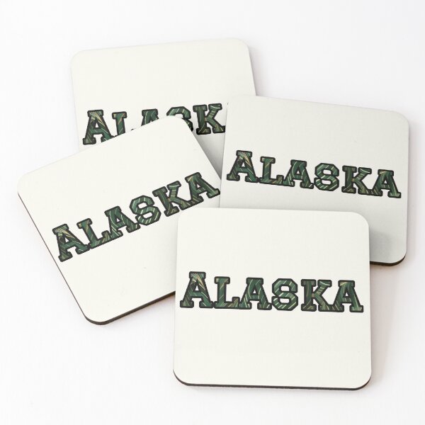 Item preview, Alaska Home State Art | Green and Gold Colorway designed and sold by Long Family Gifts.