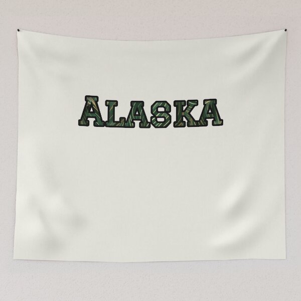 Item preview, Alaska Home State Art | Green and Gold Colorway designed and sold by Long Family Gifts.