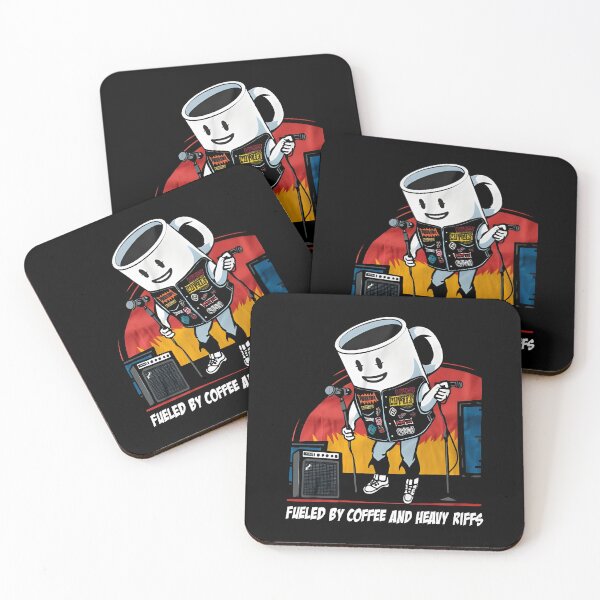 Item preview, coffee and metal music FUELED BY COFFEE AND HEAVY RIFFS designed and sold by Uglyandcute.