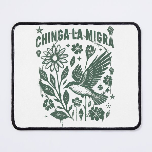 Item preview, Chinga La Migra Shirt - Immigrant Rights Protest Tee - Resist ICE Snake & Floral Social Justice Graphic - Latino Pride Apparel designed and sold by AdyKurniawan.