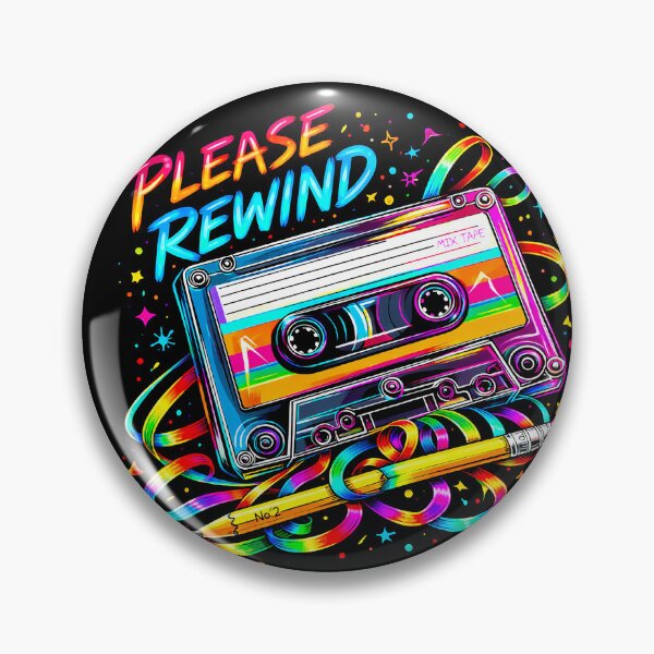 Item preview, Please Rewind Mix Tape - in Black designed and sold by Wondergirl Wanderings.