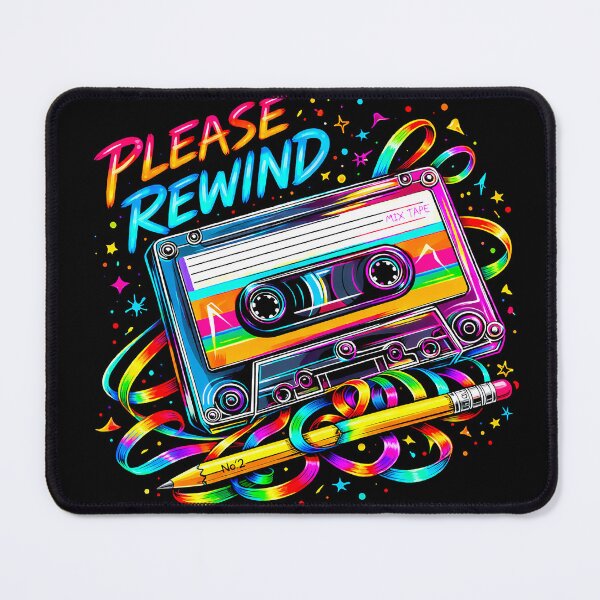 Item preview, Please Rewind Mix Tape - in Black designed and sold by Wondergirl Wanderings.