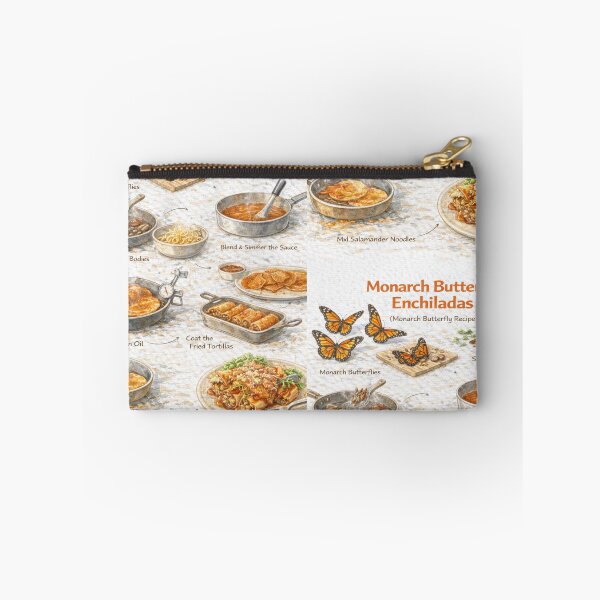 Item preview, Monarch Butterfly Enchiladas Recipe Shirt – Hand-Drawn Diagram Tee, Minimalist Food Illustration designed and sold by fishnsteve.