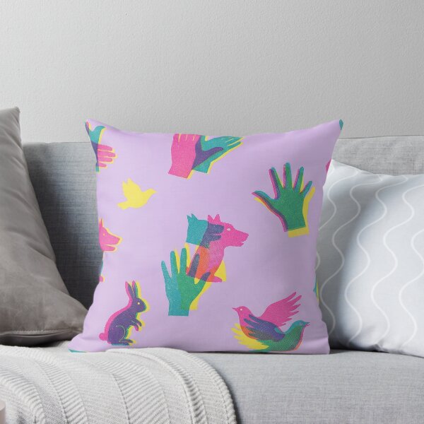 Item preview, cozy pastel mood dog, rabbit, shadow play pattern designed and sold by Virtual-Studio-Geebaki.