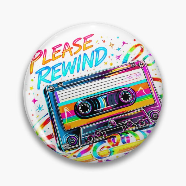 Item preview, Please Rewind Mix Tape in White designed and sold by Wondergirl Wanderings.